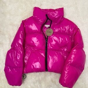 Hot Pink Puffer Jacket for Women